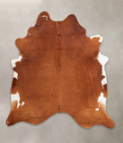 Brown and White Regular Cowhide Rug #B3745