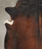 Brown with Red Cowhide Rug #B3746