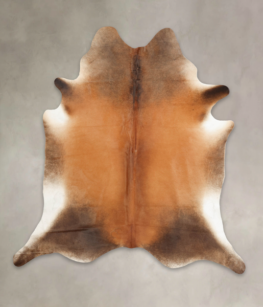 Brown with Red Cowhide Rug #B3752