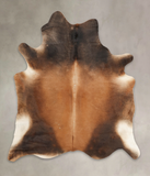Brown with Red Cowhide Rug #B3754