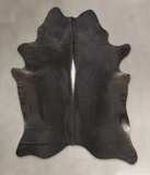 Solid Black Cowhide Rug #B3759