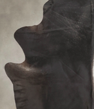 Solid Black Cowhide Rug #B3759
