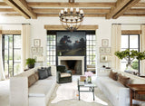Grey with Beige Cowhide Rug #B3762