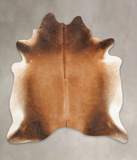 Brown with Red Cowhide Rug #B3771