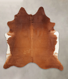 Solid Brown Cowhide Rug #B3775