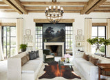 Brown with Red Cowhide Rug #B3784