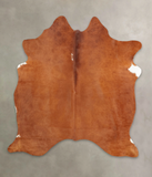 Solid Brown Cowhide Rug #B3791