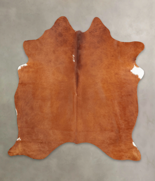 Solid Brown Cowhide Rug #B3791