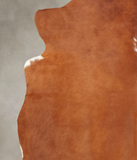 Solid Brown Cowhide Rug #B3791