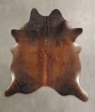 Brown with Red Cowhide Rug #B3798