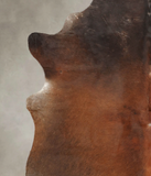 Brown with Red Cowhide Rug #B3798