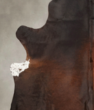 Brown with Red Cowhide Rug #B3799