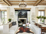 Brown with Red Cowhide Rug #B3800