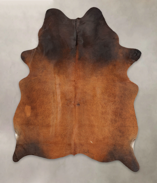 Brown with Red Cowhide Rug #B3801