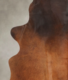 Brown with Red Cowhide Rug #B3801