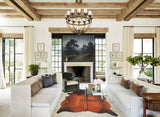 Brown with Red Cowhide Rug #B3801