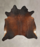 Brown with Red Cowhide Rug #B3815