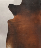 Brown with Red Cowhide Rug #B3815