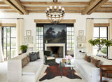 Brown with Red Cowhide Rug #B3815