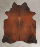 Brown with Red Cowhide Rug #B3817