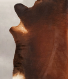 Brown with Red Cowhide Rug #B3837