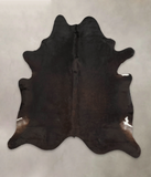 Solid Black Cowhide Rug #B3838