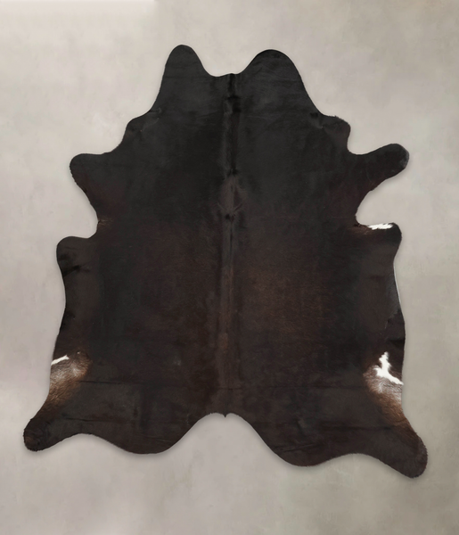 Solid Black Cowhide Rug #B3838