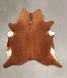 Solid Brown Cowhide Rug #B3846