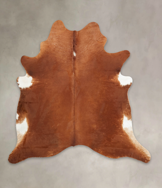 Solid Brown Cowhide Rug #B3846