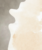 Beige and White Cowhide Rug #B3849