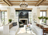 Beige and White Cowhide Rug #B3849