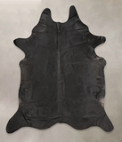 Solid Black Cowhide Rug #B3855