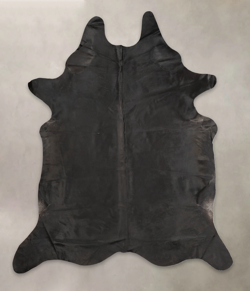 Solid Black Cowhide Rug #B3855