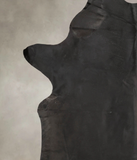 Solid Black Cowhide Rug #B3855