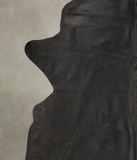 Solid Black Cowhide Rug #B3856