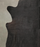 Solid Black Cowhide Rug #B3858