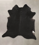 Solid Black Cowhide Rug #B3859