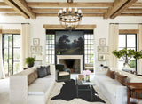 Solid Black Cowhide Rug #B3859