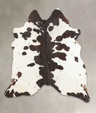 Chocolate and White Cowhide Rug #B3860