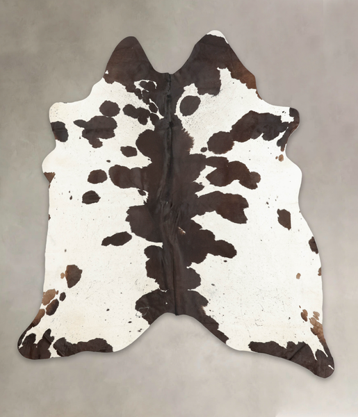 Chocolate and White Cowhide Rug #B3860