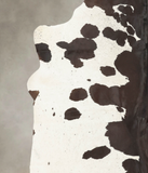 Chocolate and White Cowhide Rug #B3860