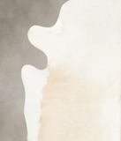 Beige and White Cowhide Rug #B3868