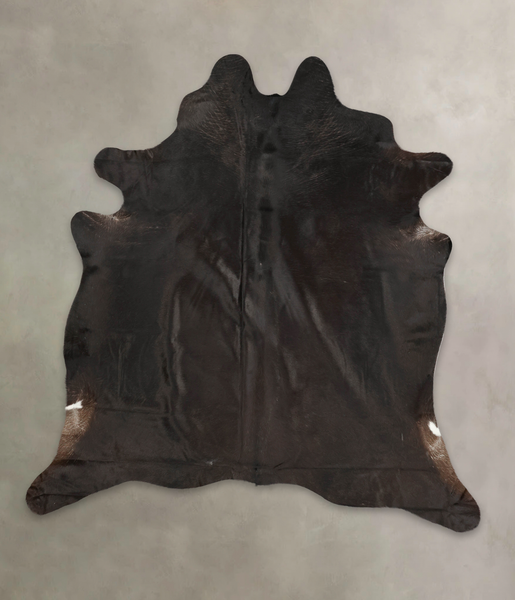 Solid Black Cowhide Rug #B3872