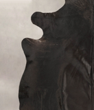 Solid Black Cowhide Rug #B3872