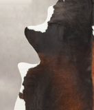 Chocolate and White Cowhide Rug #B3882