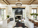 Brown with Red Cowhide Rug #B3901