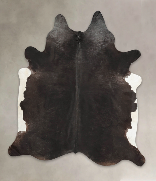 Solid Black Cowhide Rug #B3917