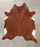 Solid Brown Cowhide Rug #B3927