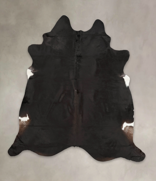 Solid Black Cowhide Rug #B3935