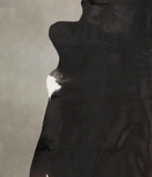 Solid Black Cowhide Rug #B3935